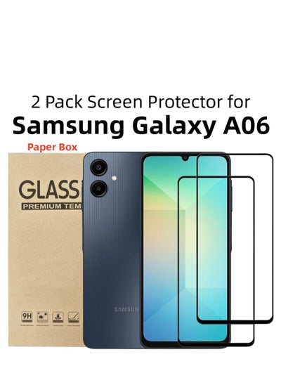 Buy [2 Pack]Screen Protector for Samsung Galaxy A06 High Transmittance Glass Scratch Resistant Tempered Glass in Saudi Arabia