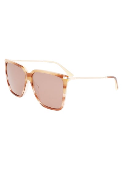 Buy Full Rim Acetate Modified Rectangle Calvin Klein Sun Ck22531S 5713 (240) Striped Brown in Saudi Arabia