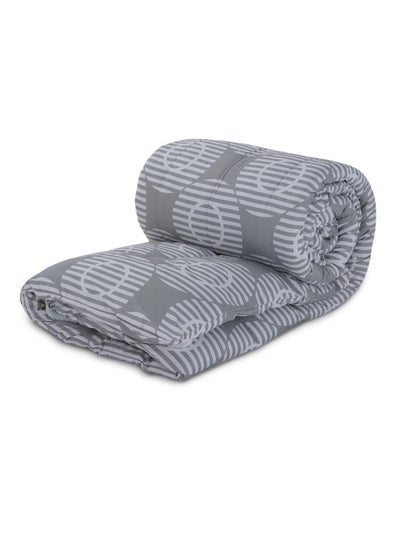 Buy Vespo Microfiber Comforter 160X220Cm - Grey in UAE