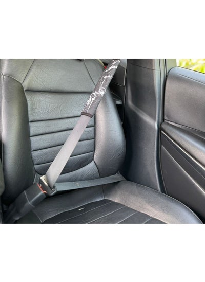 اشتري Black & White 2 Pcs Sparkling Seat Belt Cover في مصر