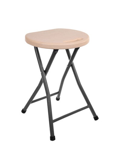 Buy Round Plastic Foldable Stool Metal Frame in Egypt