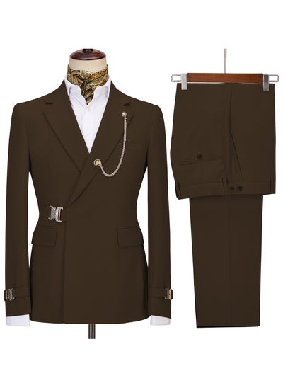 اشتري New Fashionable Men's Two-Piece Suit Set في الامارات