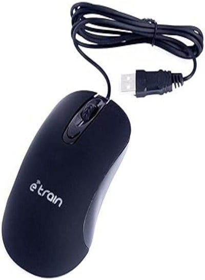 Buy E-train (MO662) Wired Mouse 1000-1600 DPI with Switchable Button - Black in Egypt