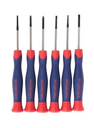 Buy Hand Screwdrivers Set 6 Pcs Red/Blue - W000825 in Egypt