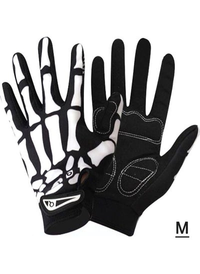 Buy Skeleton Pattern Motorbike Gloves in Saudi Arabia