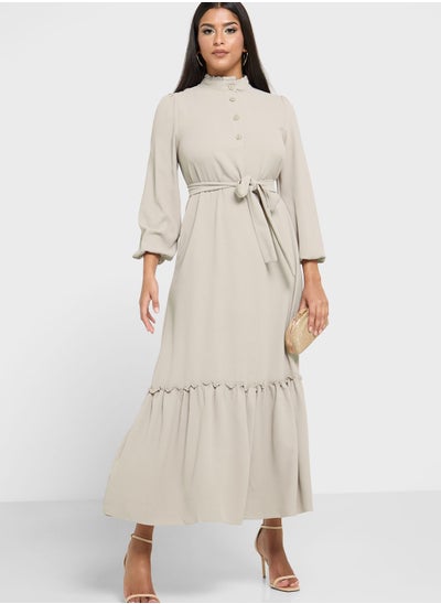 Buy Tiered Belted Dress in UAE