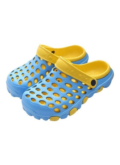 Buy Multi Holes Anti-skid Outdoor Beach Sandals Light Blue/Yellow in UAE