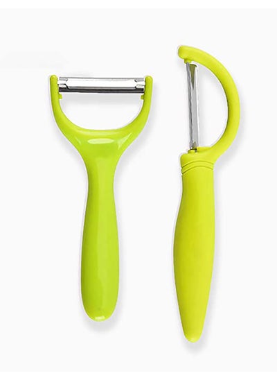 اشتري 2 PCS Special Peelers for Kitchen, Fruit Peeler Apple Peeler, Potato Peeler set, Carrot Peeler, Cucumber Peeler and other Vegetable Peeler, Suitable for Left and Right Hand Use في السعودية