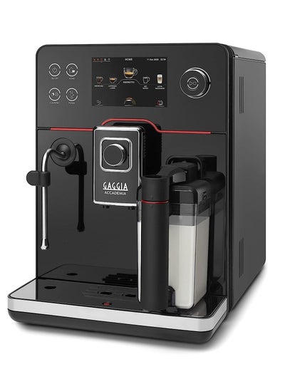 Buy Gaggia Accademia New Fully Automatic Bean to Cup Coffee Machine, Wide Touch Screen, up to 19 Beverage Options, Italian Espresso Maker with Integrated Milk Carafe in UAE