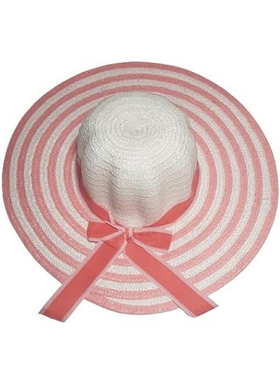 Buy MerryGlam Women Beach Hat | Brim Straw Girls Summer Sunshade Cap_ Travel Foldable Floppy UV Protection Sun Beach Ribbon Hat in UAE