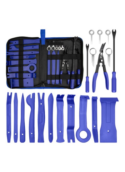 Buy 19pcs Trim Removal Tools Clip Pliers, Car Panel Door Audio Trim Removal Tool Kit, Auto Clip Pliers Fastener Remover Pry Tool Set with Storage Bag, for Door Panel, Moldings, Emblems, Window Trims in Saudi Arabia