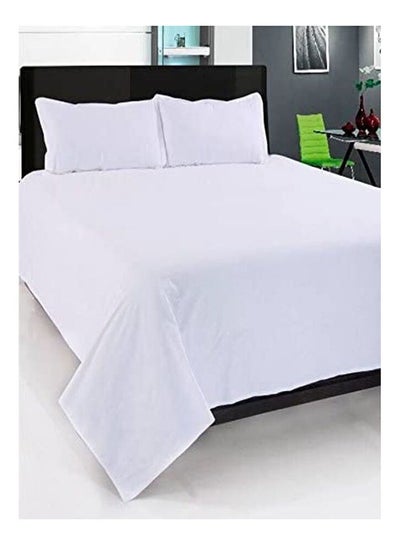 اشتري Mercury Collection 144 Thread Count WHITE BEDSHEET 3 PCS SET  Double 1  bedsheet في الامارات