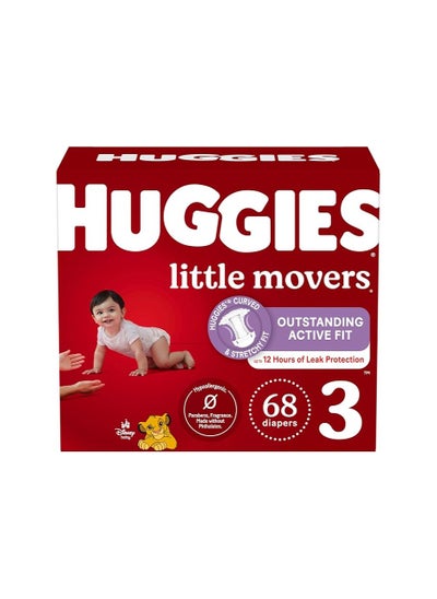 Buy Baby Diapers Size 3 (16-28 lbs), 68 Ct, Little Movers in UAE