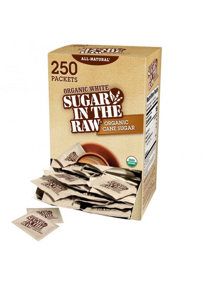 اشتري Sugar In The Raw Organic Granulated White Premium Cane Sugar, No Added Flavors or erythritol, Pure Natural Sweetener, Hot & Cold Drinks, Coffee, Tea Vegan, Gluten-Free, Non-GMO, Bulk Sugar, 250 ct packets (1-Pack) في الامارات