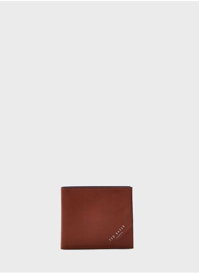 Buy Embossed Corner Leather Bi-fold Coin Wallet in Saudi Arabia