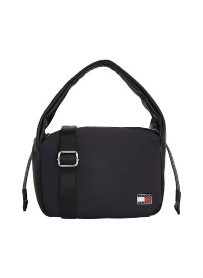 Buy Women's Adjustable Shoulder Strap Crossover Bag -  Recycled nylon, Black in Saudi Arabia