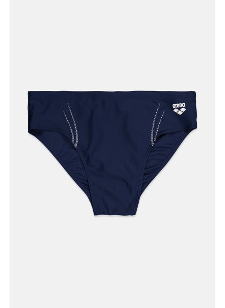 اشتري Men Brand Logo Drawstring Swim Trunks, Navy في السعودية