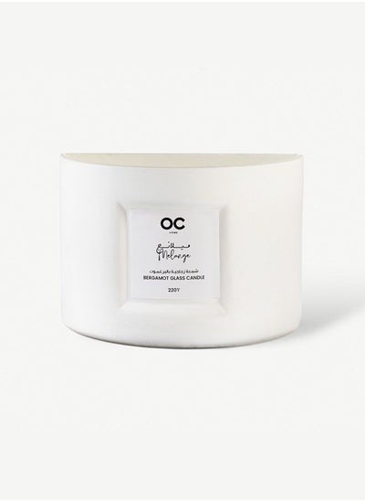 اشتري Melange Glass Candle -White في الامارات