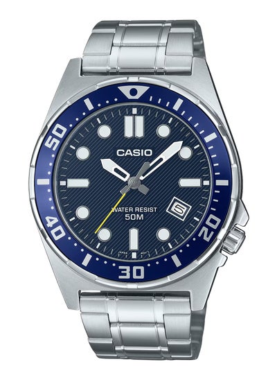 Buy Standard Analog Stainless Steel Band Blue Dial Men's Watch MTD-135D-3AV in UAE