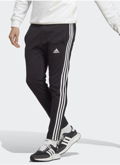 Buy 3 Stripes Single Jersey Tapered Open Sweatpants in Saudi Arabia