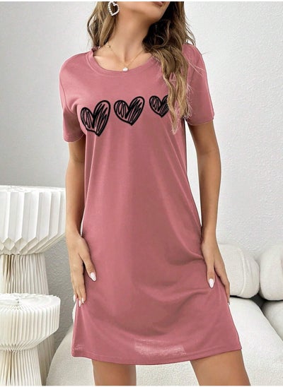 Buy Mesery Sleepshirt Cotton Short Sleeves Printed in Egypt