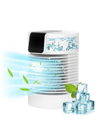 اشتري 3-In-1 Portable Air Conditioners Fan with 3-Speed 360° Rotation Personal Air Conditioner White في السعودية