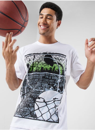 Buy Basketball Court Oversize Tee in Saudi Arabia