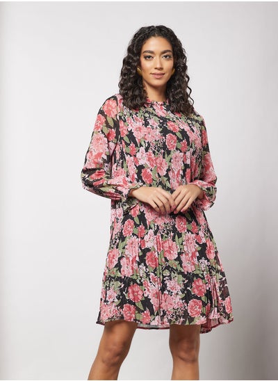 Buy Floral Print Mini Dress in UAE