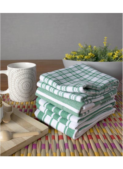 اشتري 4-Piece Multi Purpose Fabric Highly Absorbent Quick Dry Kitchen For Every Day Cleaning Towel Set 40x60 cm في الامارات