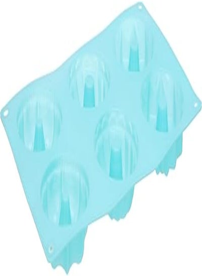 اشتري MT Silicone Baking Cupcake Mold, 6 Holes - Blue في مصر