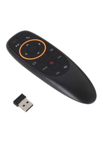 اشتري جهاز تحكم عن بعد لاسلكي G10 مع جهاز استقبال USB للتحكم الصوتي لجهاز Android TV Box والكمبيوتر المحمول والكمبيوتر المحمول والتلفزيون الذكي باللون الأسود في السعودية