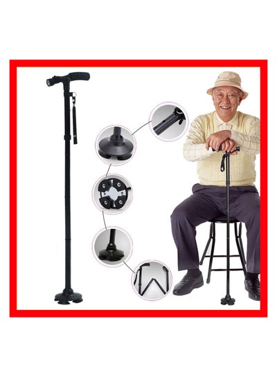 Buy Foldable and height-changing magic crutch with easy-to-use night light in Egypt