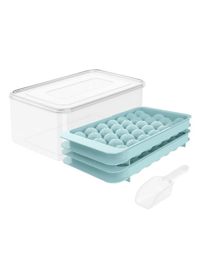 Buy Round Ice Cube Tray, Ice Ball Maker Mould for Refrigerator, Ice Cube Tray Maker 66PCS Spherical Ice Cubes, 2 Trays, 1 Ice Bucket and Scoop in UAE