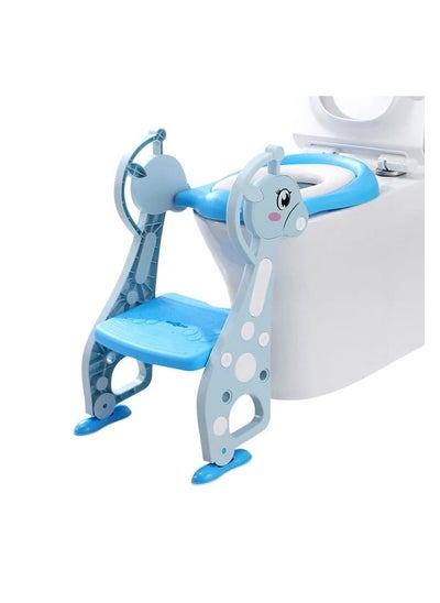 اشتري Pikkaboo EasyGo + Potty Training Seat withStepLadder-Blue Giraffe في الامارات