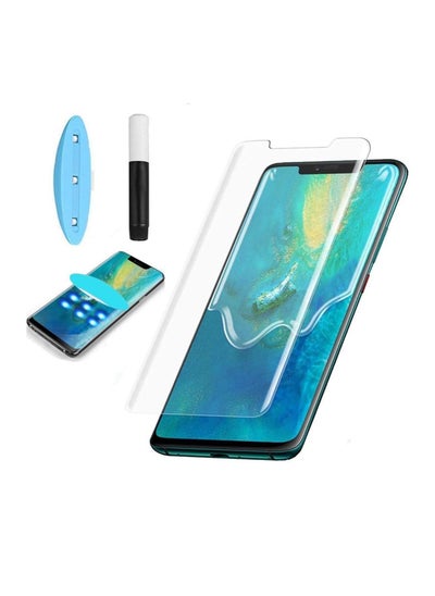 اشتري Nano optic water UV Light Curved Glass Full Glue for Huawei Mate 20 Pro Clear في مصر