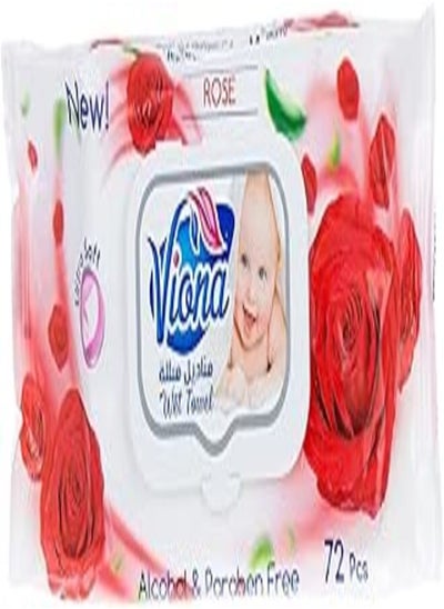 اشتري Viona Rose Ultra Soft Baby Wipes, 72 Pieces في مصر