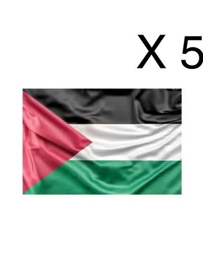 اشتري Bundle of 5 Palestine flag Laptop Stickers For Cars Mobile Phone Playstation Motorcycle Luggage On The Wall 10x7 cm في مصر