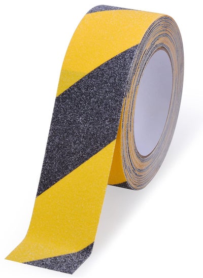 Buy Anti Slip Safety Tape, Waterproof Self Adhesive Frosted Anti Slip Tape for Indoor and Outdoor Stair Steps, Smooth Floors, Pool, 2" X 16.4'  Yellow in UAE