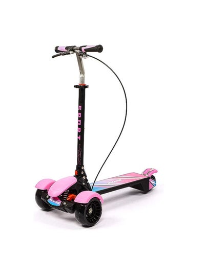 اشتري 3 Wheel Children's Folding Adjustable Height Scooters For Ages 3-16 Years With Music And Light في الامارات