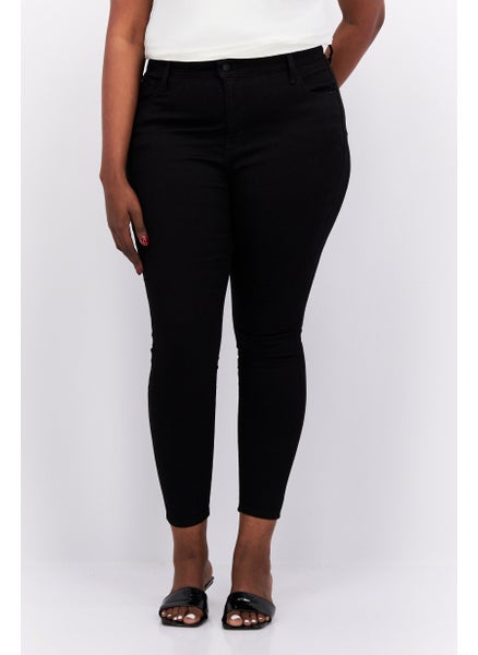 اشتري Women Super Skinny Fit Plain Stretchable Denim Jean, Black في الامارات