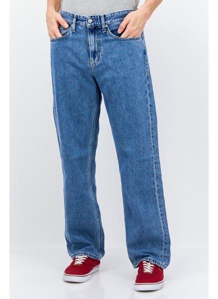 اشتري Men Straight Fit Washed Non-Stretchable Denim Jeans, Blue في الامارات