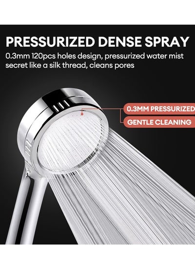 Buy Filtered Shower Head with Shower Filter For Chlorine Removal and Hair Skincare Protection, High Pressure Water Saving Showers, Chrome Plated Showerhead in UAE