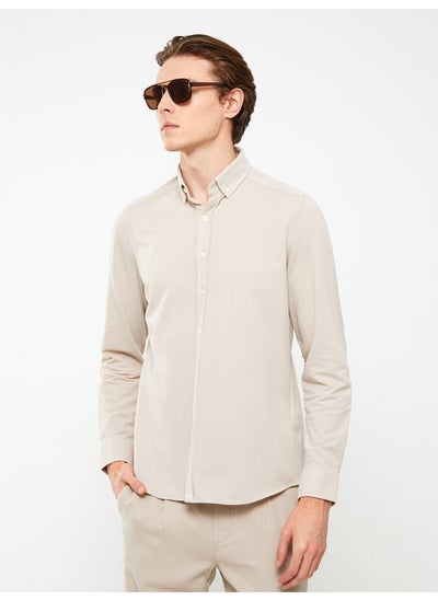 اشتري Slim Fit Long Sleeve Men's Shirt في مصر