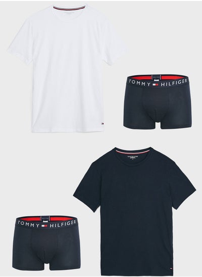 Buy 3 Pack Log Band Trunks And 2 Pack T-Shirt Set in Saudi Arabia