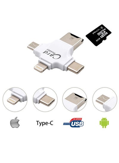 اشتري قارئ بطاقات USB متعدد لجهاز iPhone مع محول USB من النوع C ومحول OTG HUB في السعودية