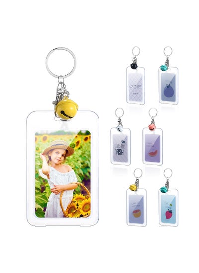 Buy 6 Pcs Mini Film Key Chain Custom Picture Key Ring for Mini 9 Photo Film Personalized with Bell for Photo, Kpop Photo Card, Instant Camera Accessories, Kids and Teens in UAE