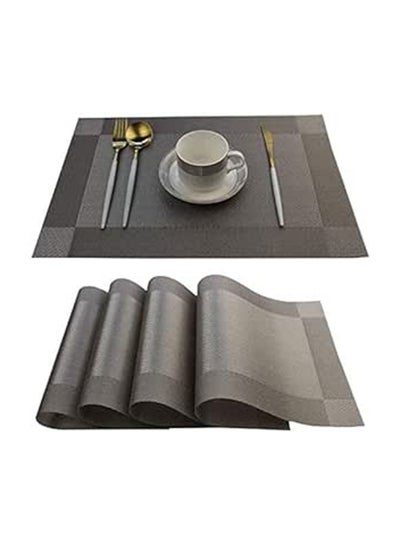 Buy PVC Table Cloth And Table 8 Pieces- Grey in Egypt