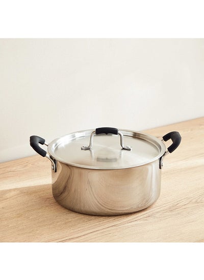 اشتري Glisten Triply Casserole with Steel Lid 32 x 14 x 24 cm في الامارات