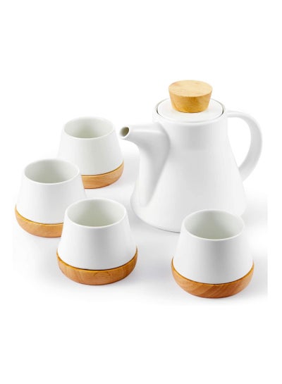 Buy Ceramic Tea Cup Set With Coasters in UAE