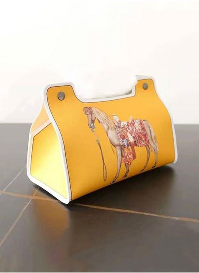 Buy PVC Leather Tissue Box Horse in UAE